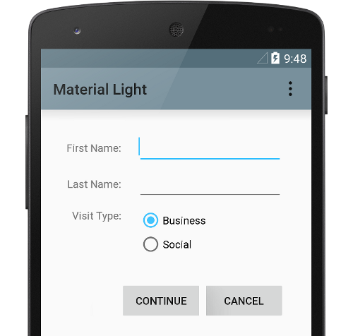 Light material theme